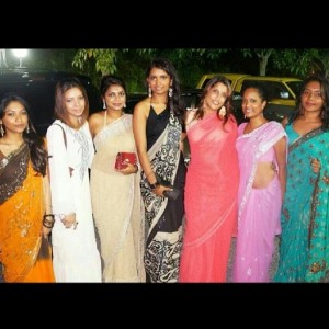 Ladies dressed in a variety of Sarees