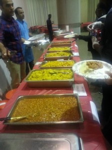 Part of the Deepavali food buffet served at the Deepavali Celebration at Texas State