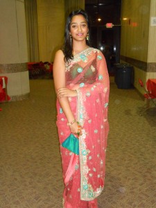  A girl in a Saree